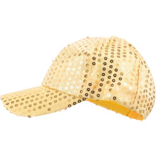Glitzernde Pailletten-Baseballkappe für Damen, glänzender Karnevalshut mit atmungsaktivem Design