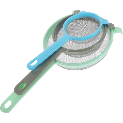 Manuelles Pulversieb-Set, 3-teilig mit engmaschigen Sieblöchern