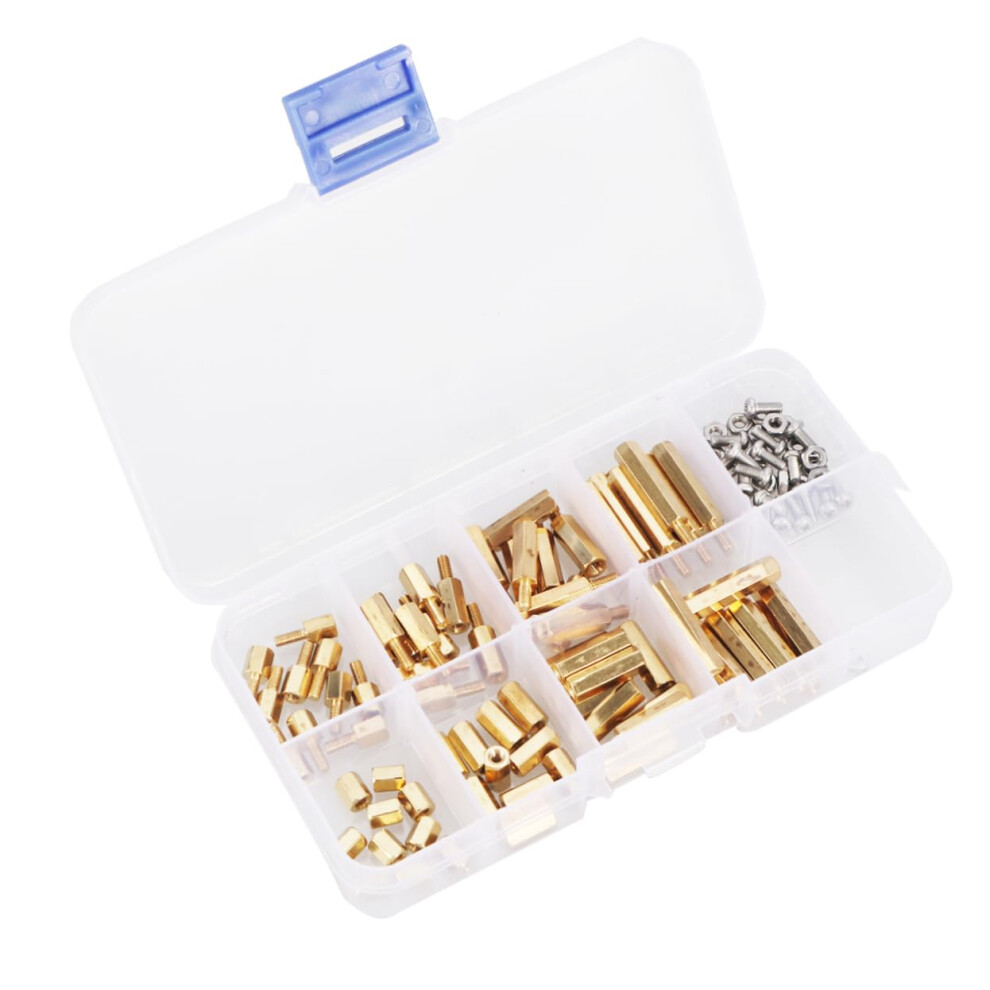 120Pcs Brass Spacers Standoff Screw Nut Assortment Kit For Electronics Projects Threaded Standoff 8603788539797