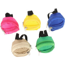 Ensemble de 1 mini sac à dos, porte-monnaie et porte-clés avec fermeture éclair, au design mignon et polyvalent, en matériau résistant.