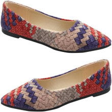 Platte loafers voor dames, ademende ballerina's, casual instapschoenen, geschikt voor alle seizoenen, oranje kleur, maat 38