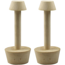 Wooden Tart Tamper Set 2 Pcs Double Sided Egg Tart Mold Pastry Pushers Made of Synthetic Material