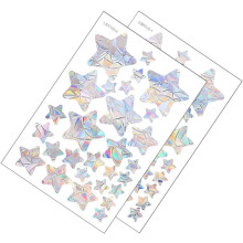 Autocollants de fenêtre anti-collision à faire soi-même, en forme d'étoile, couleurs assorties, en PVC auto-adhésif.