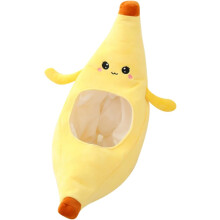 Plush Banana Party Hat Funny Costume Headdress for Adults Boys and Girls