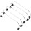 5pcs Supermarket Shelf Divider Galvanized Iron Baffle Commodity Classification Iron Plate 1