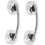 2 Pcs Glass Door Suction Grip Bars with Screws Silver Bathroom Door Pulls and Window Knobs Set 1