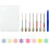 18Pcs Embroidery Punch Needle Set with Replaceable Crewel Needles and Rubber Handles Plum-Shaped Threaders 1