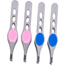 4-teiliges Augenbrauenpinzetten-Set aus Edelstahl