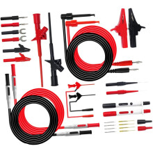 Messleitungssatz mit Bananenstecker auf Krokodilklemme für Multimeter-Messspitzenstecker und Multimeter-Klemme