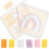 DIY Embroidery Coaster Kit Rainbow Light Beige Latch Hook Set with Cup Mat Materials 1