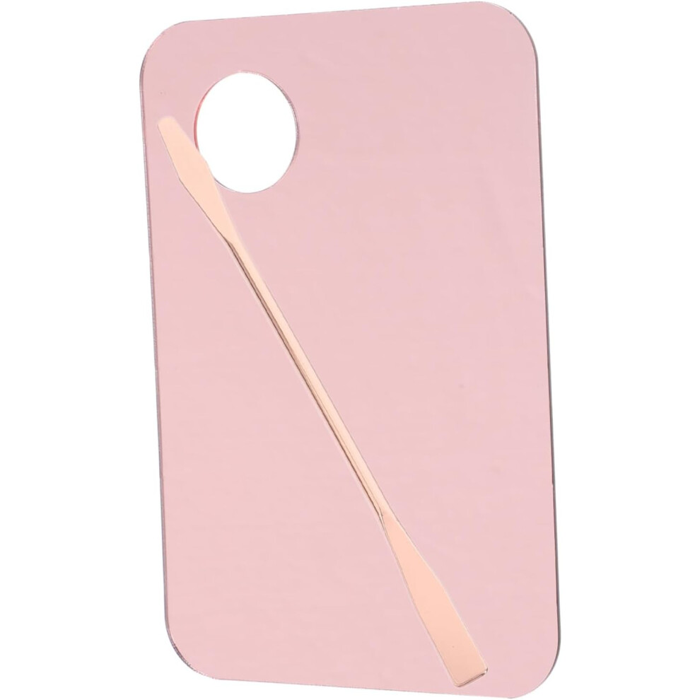 Hkhbjs Acrylic Pigment Board Mixing Palette With Stainless Steel Cosmetic Spatula Pink Makeup Nail Art Mixing Tray
