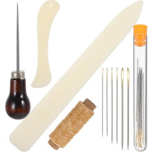Lederhandwerksset, Handnähwerkzeuge, 11-teiliges DIY-Buchbinderei-Nähset für Anfänger