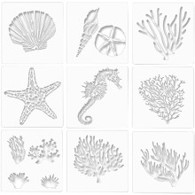 Hawaiian Ocean Painting Stencils Set for Boys and Girls 9pcs