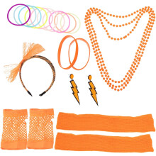 Stirnband-Set für Damen, Halloween-Party-Kostümaccessoires, Retro-Halskette, Armband