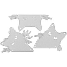 Metallkatzen-Präge-Stanzformen-Set für Papierbastelarbeiten, Tier-Scrapbooking-Stanzformen