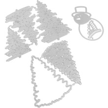 Christmas Tree Snowman Die Cutting Machine Carbon Steel Mold for Handcraft Tool Christmas Craft