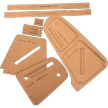 Leather Cutting Dies Chest Bag Production Template 7pcs DIY Leather Craft Stencils Patterns for Men’s Crossbody Bag Making Accessories