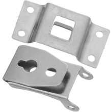 Stainless Steel Helmet Headlamp Holder Clips with Detachable Hard Hat Light Mount Bracket