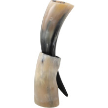 Corne à vin viking, grande tasse en corne de bœuf, style vintage viking, décorative et pratique.