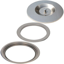 Tapa para cubo de basura empotrado, tapa de repuesto de acero inoxidable, resistente a la oxidación, versátil, color plata.