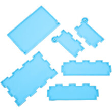 Stampo in silicone fai da te per scatola portaoggetti a domino, grande stampo antiaderente per resina.