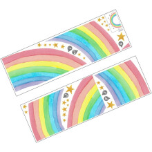 Regenbogen-Wandtattoo für Wohnzimmer und Kinderzimmer, PVC-Material, leicht anzubringen und abzuziehen