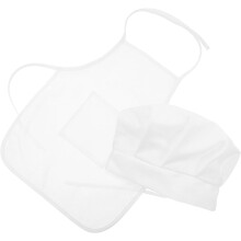 Set di cappello e grembiule da chef per bambini, colore bianco, taglia S (neonato), costume cosplay.