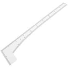 Regla de costura francesa curva, herramienta de dibujo de patrones de sastre, regla de esquina cuadrada en forma de L de plástico.