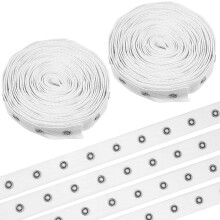 Bande de 5 yards en coton blanc pour boutons-pression, idéale pour la couture de vêtements et de rideaux ; largeur : 20 mm.