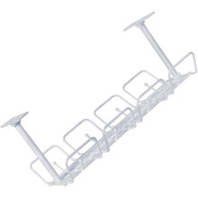Kabelkorb für den Schreibtisch, weiß, Kabelmanagement-Rack ohne Bohren