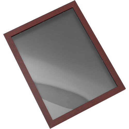 Sports Shirt Display Case with Front Opening Wood Shadow Box, Rectangular Brown Frame