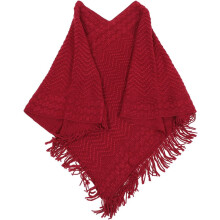 Winterlicher Schal, Strickpullover, langer Schal, Cape für Damen und Mädchen, warm und kuschelig für draußen