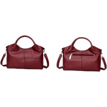 Modische Damenhandtasche aus weichem Leder im Vintage-Stil, geräumig und multifunktional – ideal fürs Büro.