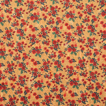 Lámina de cuero flexible con estampado floral para manualidades, ideal para parches de cuero DIY.