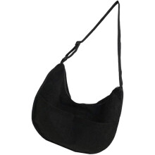 Vintage Cord-Schultertasche, Canvas-Tragetasche, große Kapazität, Retro-Stil, Damen-Freizeittasche, Schwarz, für den täglichen Gebrauch