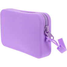 Trousse de maquillage de voyage en silicone, petite pochette portable avec fermeture éclair