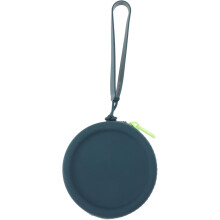 Porte-monnaie en silicone avec fermeture éclair, pochette de rangement portable pour adultes et enfants, bleu marine, 6,9 cm (2,7 pouces).