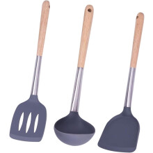 Silikon-Küchenhelfer-Set und Siebschaufel, 3-teilig mit Antihaft-Schaufel
