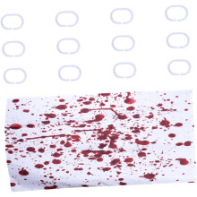 Duschvorhang, wasserdicht und schnelltrocknend, dekoratives Halloween-Design, passend für Badezimmer, 12 Haken