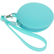 Pochette porte-monnaie en silicone à motif dessin animé, étui pour écouteurs avec fermeture éclair, portefeuille de rangement portable