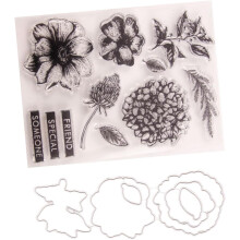 DIY Silikon-Siegelblumen-Stanzformen-Set, Silikon-Stanzform-Set