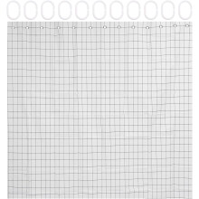 Duschvorhang, wasserdicht, PEVA, schwarz-weiß kariert, mit angenehmer, feiner Textur