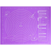 Tapis de cuisson en silicone avec mesures, tapis de pâtisserie antiadhésif