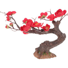 Mini-Kunstbaum-Anhänger aus rotem Kunstharz, künstliche Pflanze