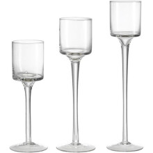Hohe Glaskerzenhalter im Kelch-Design für Candlelight-Dinner, Heimdekoration, Hochzeitstags-Tischdekoration