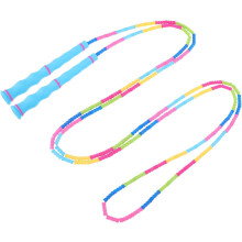 Corde à sauter ajustable à perles pour adultes, bleue, créative, pour le fitness et l'entraînement en extérieur.