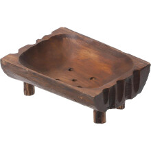 Retro-Seifenbox aus Holz mit einzigartiger Wasserfilterstruktur und kleinen Löchern