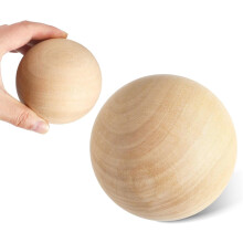 9 cm uferdig trekule til hobby- og hobbytilbehør, solid naturlig trekule