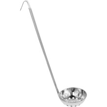 Roestvrijstalen schuimspaan met haakvormig handvat, hotpotlepel met lange steel