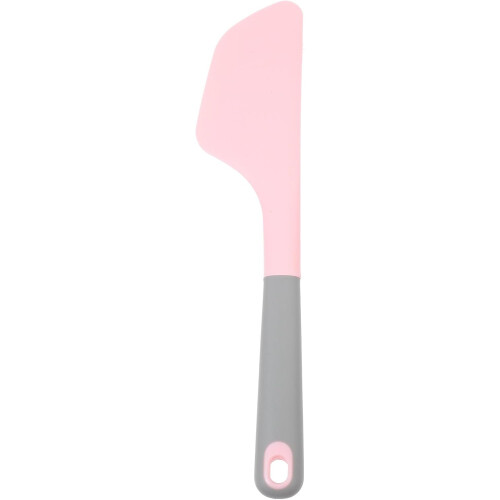 Silikon-Backspatel/Butterstreicher mit ergonomischem Griff, runder Form, rosa Farbe